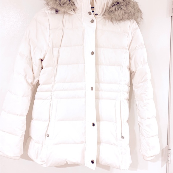 tommy hilfiger white winter jacket